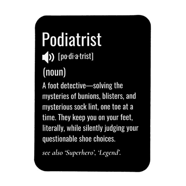 Ímã Definição de podólogo (Vertical)