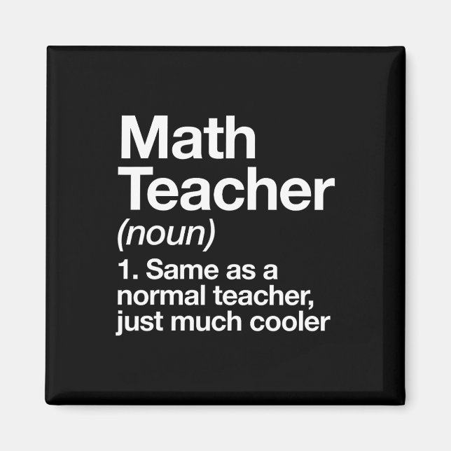 Imã Definição de Professor de Matemática Engraçado Byc (Frente)
