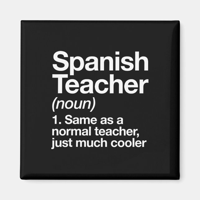 Imã Definição de Professora de Espanhol Divertida Byck (Frente)