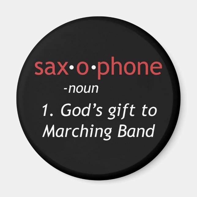 Imã Definição de saxofone (Frente)
