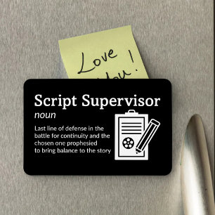 Ímã Definição de Supervisor de Script - Filme 4" x 6"