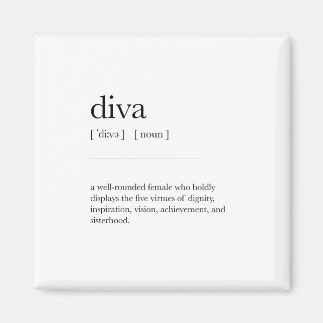 Imã Definição Diva Significa Decoração Dicionária De A (Frente)