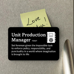 Ímã Definição do Production Manager - Filme 4" x 6" Fl