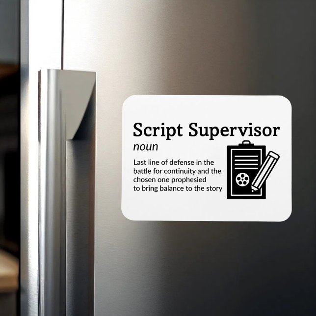 Ímã Definição do Supervisor de Script - Filme 3" x 4"  (Criador carregado)