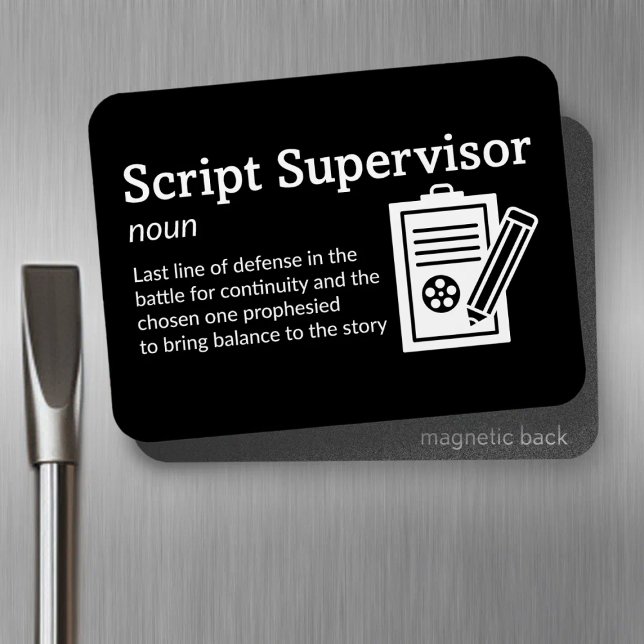 Ímã Definição do Supervisor de Script - Filme 3" x 4"  (Criador carregado)