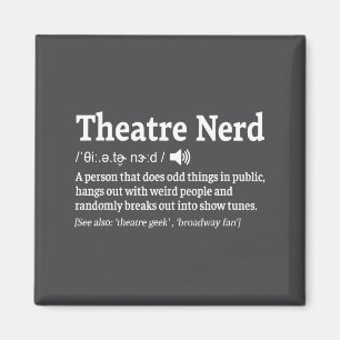 Imã Definição Engraçada de Nerd de Teatro Musical