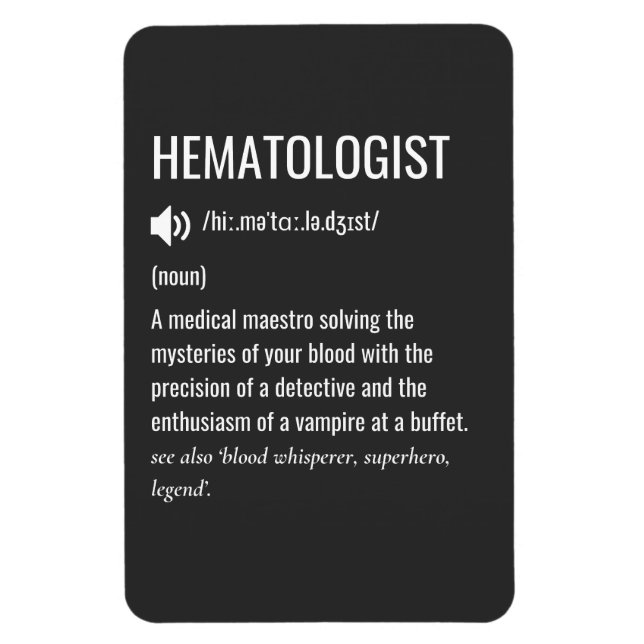 Ímã Definição Hematologista (Vertical)