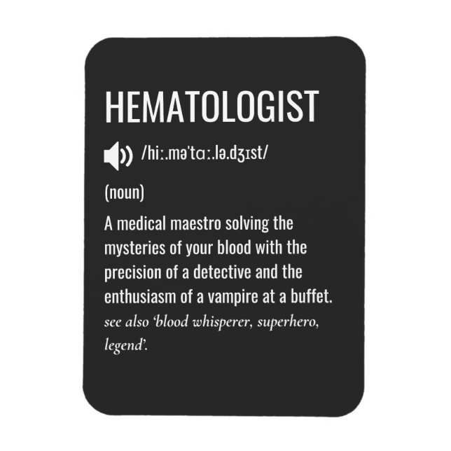 Ímã Definição Hematologista (Vertical)