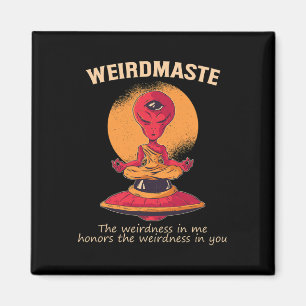 Imã Definição Weirdmaste Monge Alien Ufo Yoga Meditaçã