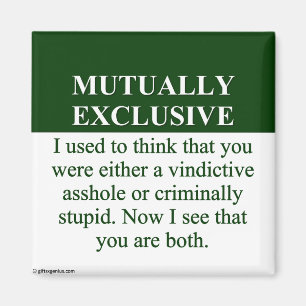 Imã Definindo o Significado de Mutuamente Exclusivo (3