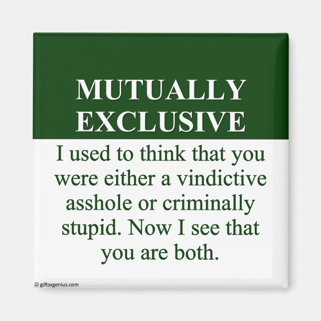 Imã Definindo o Significado de Mutuamente Exclusivo (3 (Frente)