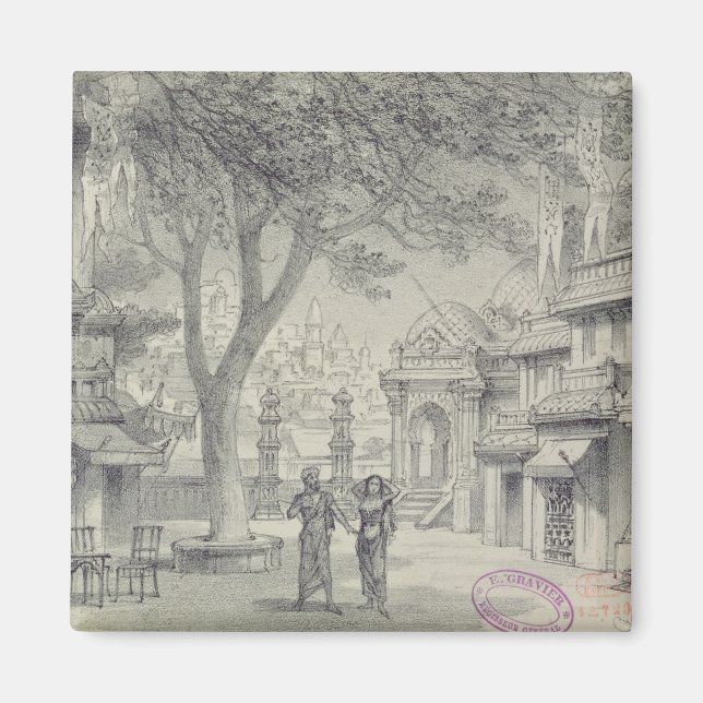 Imã Definir Design para a Lei II da ópera "Lakme" (Frente)