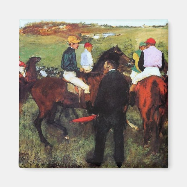 Imã Degas - Cavalos de Raça - Impressionismo (Frente)