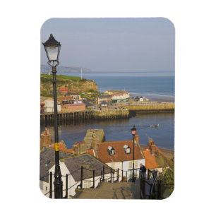 Ímã Degraus que levam ao porto, Whitby, Norte