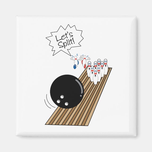 Imã deixa-me dividir o humor das pinças de boliche ass (Frente)