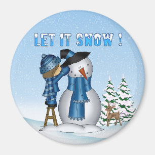 Imã Deixais lhe para nevar boneco de neve arredonde o