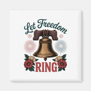 Imã Deixar a Liberdade Anelar Bell Patriótico
