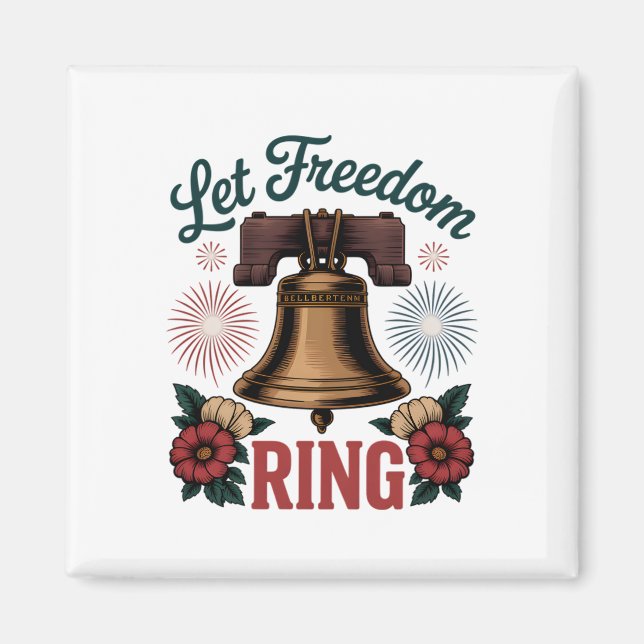 Imã Deixar a Liberdade Anelar Bell Patriótico (Frente)