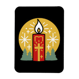 Ímã Deixe a Fé ser sua arte mais brilhante na vela