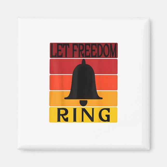 Imã Deixe a liberdade tocar retro Sunset Bell (Frente)