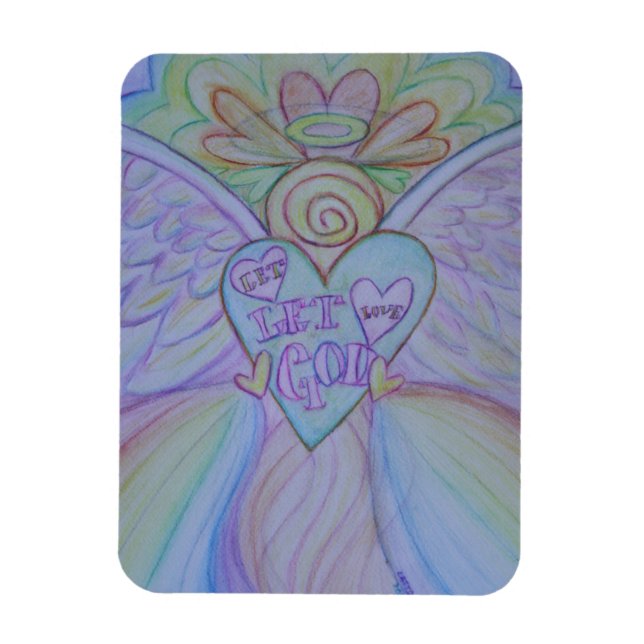 Ímã Deixe o amor, Deus Arco-Íris Anjo Magnet (Vertical)