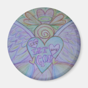Imã Deixe o amor, Deus Arco-Íris Anjo Magnet