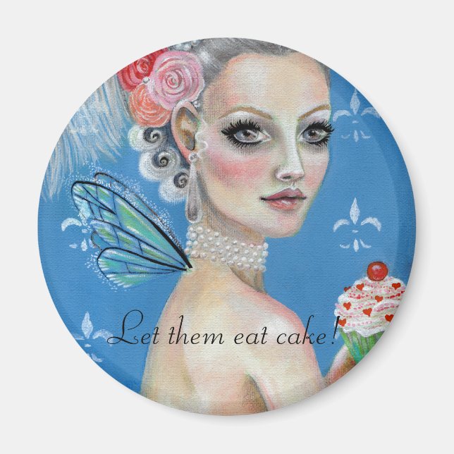 Imã Deixe-os comer bolo (Frente)