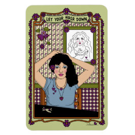 Ímã Deixe seu cabelo para baixo_A_4x6 Frigerator Magne