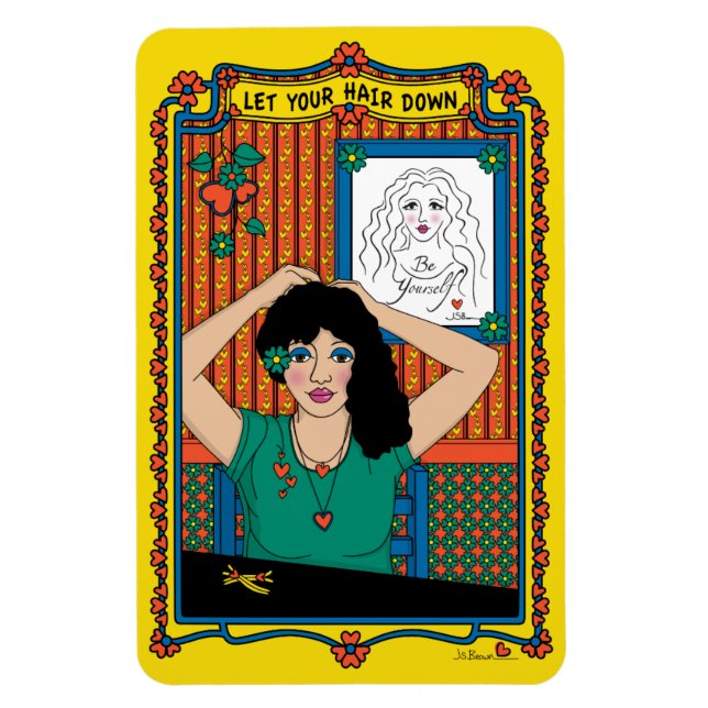 Ímã Deixe seu cabelo para baixo_B_4x6 Frigerator Magne (Vertical)