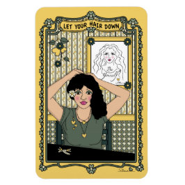 Ímã Deixe seu cabelo para baixo_C_4x6 Frigerator Magne