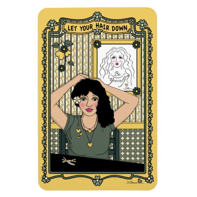 Ímã Deixe seu cabelo para baixo_C_4x6 Frigerator Magne (Vertical)