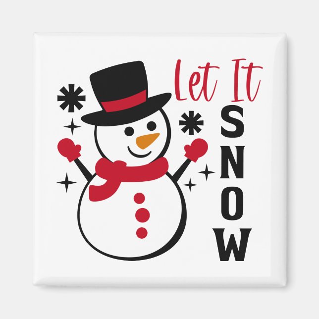 Imã Deixe Snowman nevar (Frente)