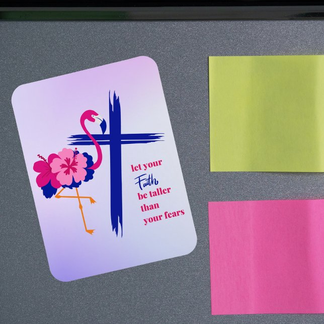 Ímã Deixe sua fé ser mais alta que sua citação de medo (Criador carregado)