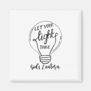 Imã Deixe sua luz brilhar com as lanternas de Deus