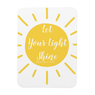 Ímã Deixe Sua Luz Iluminar Matthew 5:16 Foto Magnet