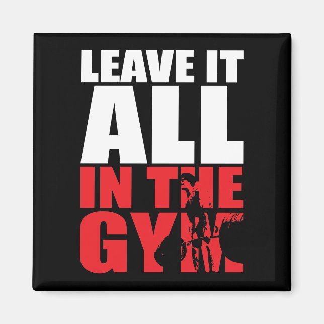 Imã Deixe Tudo No Gym - Elevação De Portas (Frente)