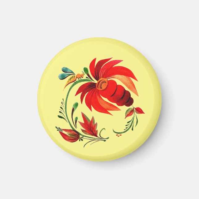 Imã Dekorative Blume und Biene  (Frente)