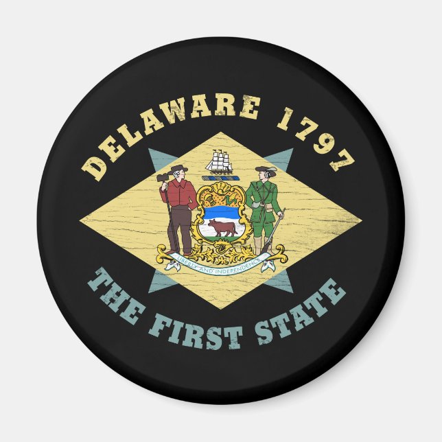IMÃ DELAWARE 1797 A PRIMEIRA BANDEIRA DE ESTADO (Frente)