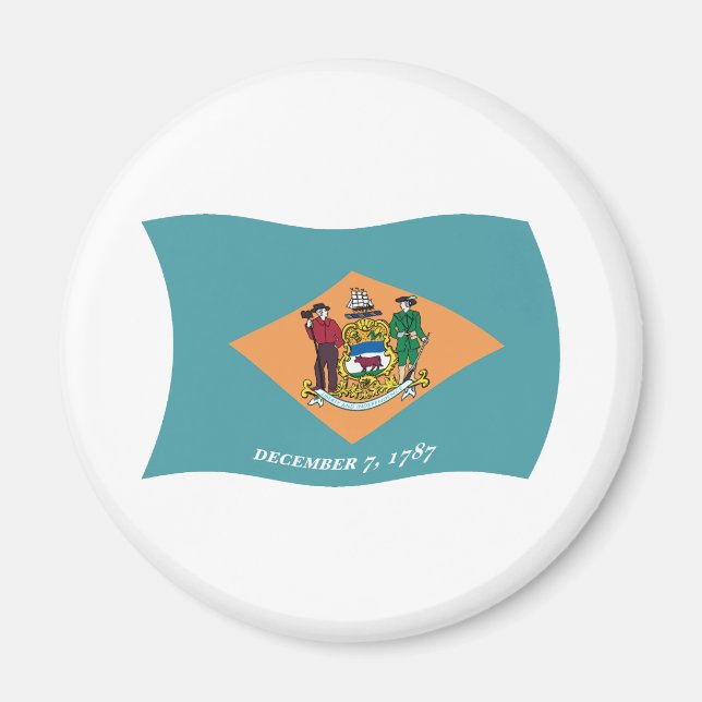 Imã Delaware Flag Magnet (Frente)