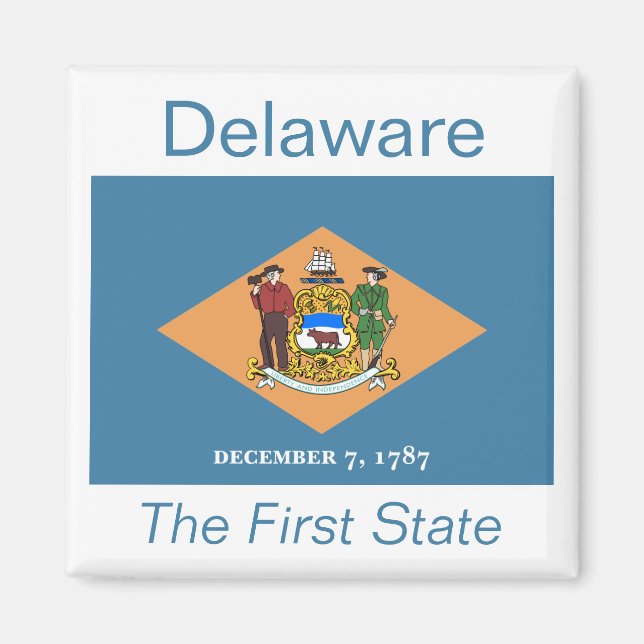 Imã Delaware Flag Magnet (Frente)