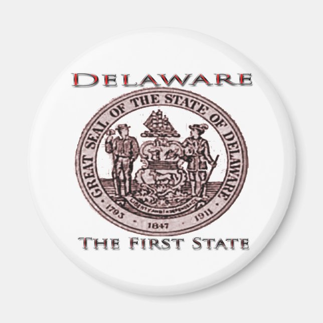 Imã Delaware O Primeiro Selo De Estado (Frente)