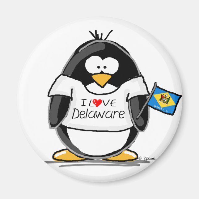 Imã Delaware Penguin (Frente)