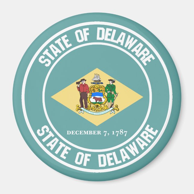 Imã Delaware Round Emblem (Frente)