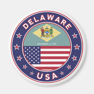 Imã Delaware, t-shirt Delaware, adesivo Delaware