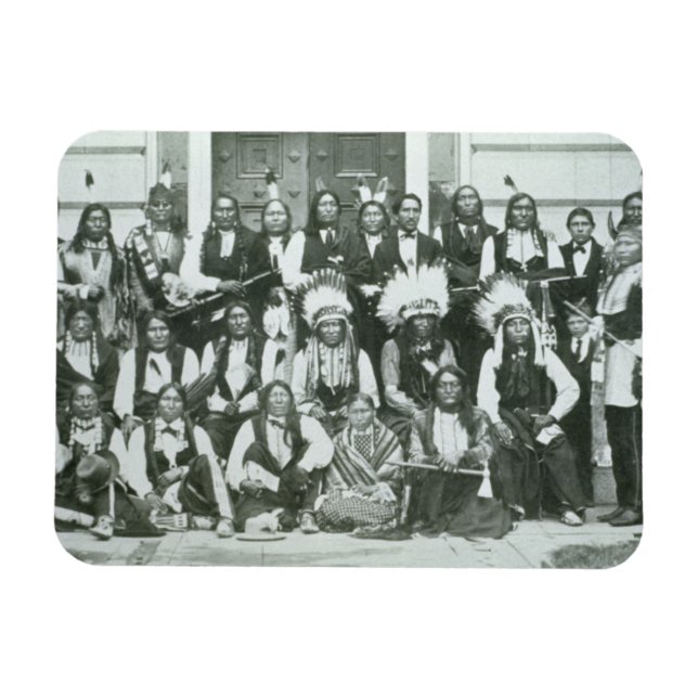 Ímã Delegação indiana dos líderes Sioux em Washington  (Horizontal)
