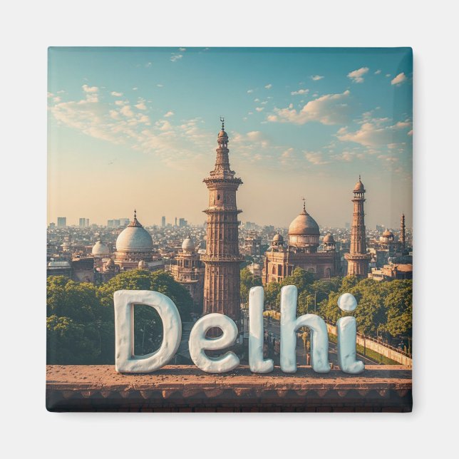 Imã Delhi Índia Desenho de Viagem 🗺️ (Frente)