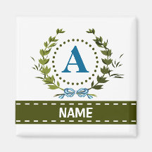 Delicar Ivy Wreath e o nome do Arco com Monograma 