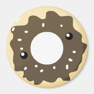 Imã Delicioso Donut com Cobertura de Chocolate em Esti