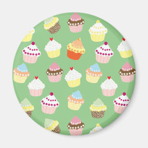 Imã Deliciosos Cupcakes de aniversário decorados