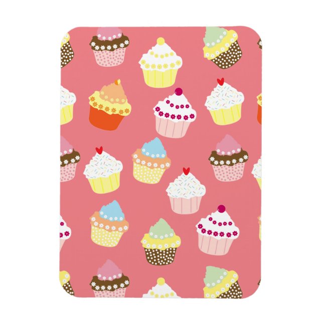 Ímã Deliciosos Cupcakes de aniversário decorados (Vertical)